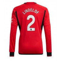 Billiga Manchester United Victor Lindelof #2 Hemma fotbollskläder 2023-24 Långärmad